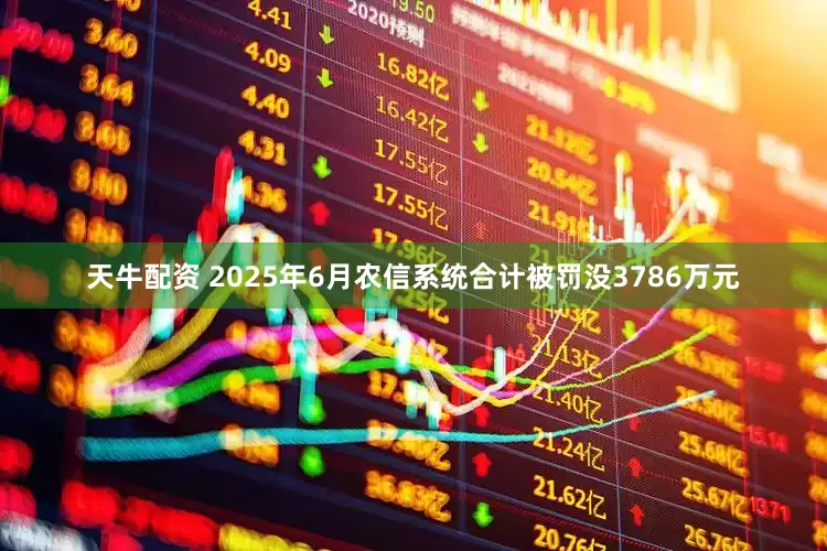 天牛配资 2025年6月农信系统合计被罚没3786万元